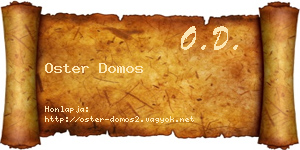 Oster Domos névjegykártya